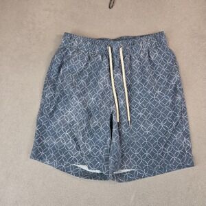 Faherty Shorts Mens Medium Blue Swim Trunks Drawstring Mesh Lined MSU2301-BAT